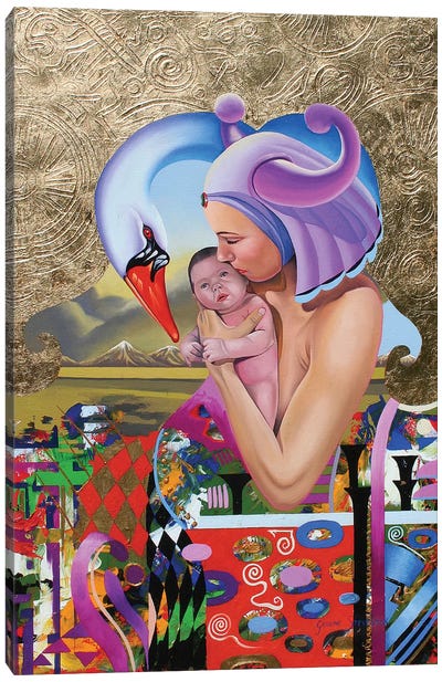 The Kiss Canvas Art Print - Graeme Stevenson