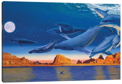 The Return Home Canvas Art Print - Whale Art