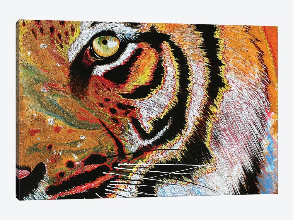 Tiger Burning Bright by Graeme Stevenson 1-piece Canvas Wall Art