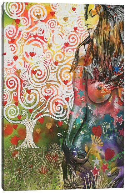 Tree Of Love Canvas Art Print - Graeme Stevenson