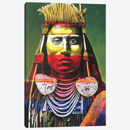 Indian Chief Canvas Print #GST33} by Graeme Stevenson Canvas Art Print