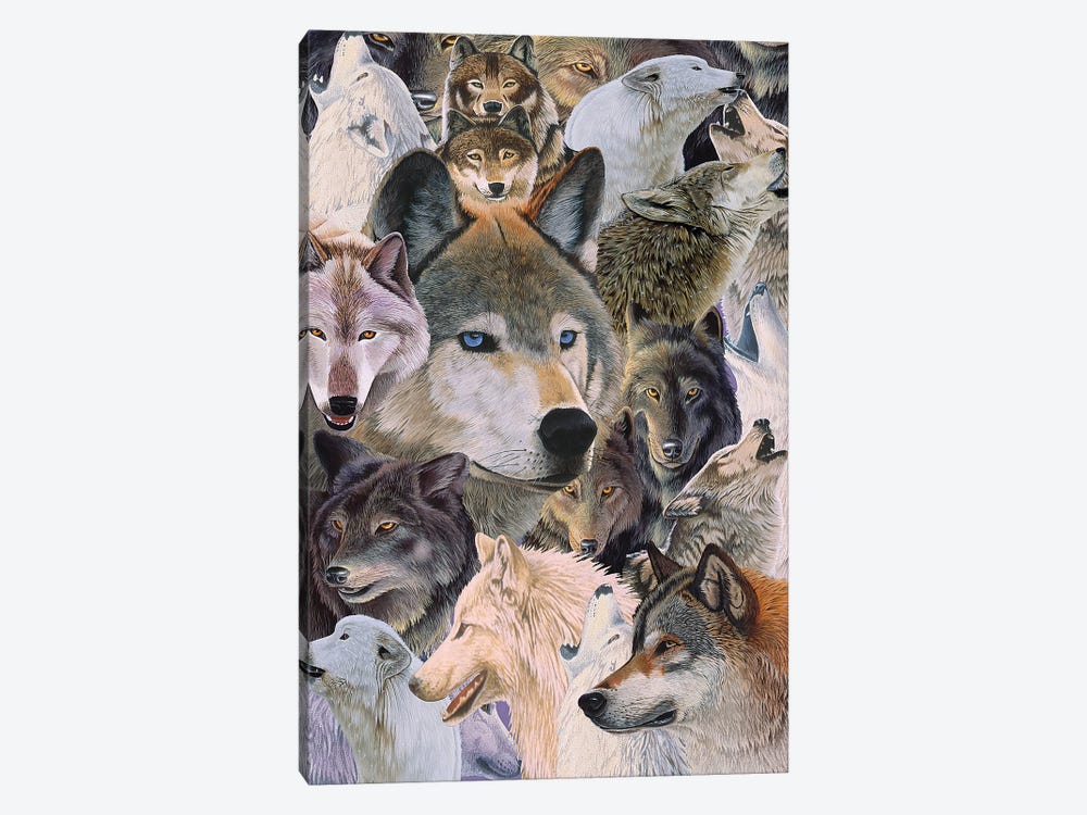 Wolves Alive by Graeme Stevenson 1-piece Canvas Art