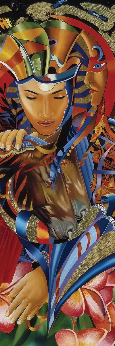 Isis Rising by Graeme Stevenson framed canvas print