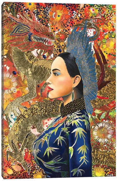 Dragon Lady Canvas Art Print - Graeme Stevenson
