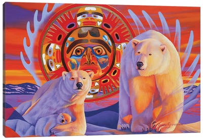 Polar Legends  Canvas Art Print - Wildlife Conservation Art
