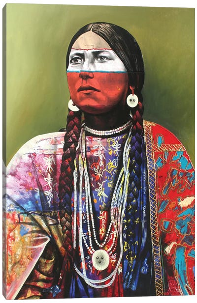 Seeing The Past Canvas Art Print - Indigenous & Native American Culture