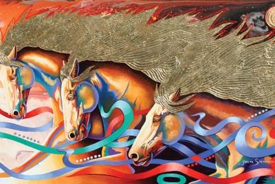 Stallions Of The Gods by Graeme Stevenson framed wall art