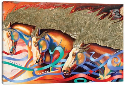 Stallions Of The Gods Canvas Art Print - Graeme Stevenson