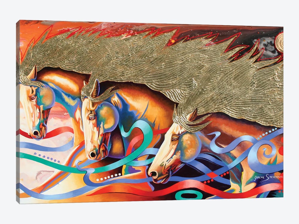 Stallions Of The Gods by Graeme Stevenson 1-piece Canvas Art Print
