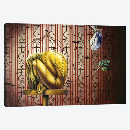 The Canary In The Mind Canvas Print #GST66} by Graeme Stevenson Art Print