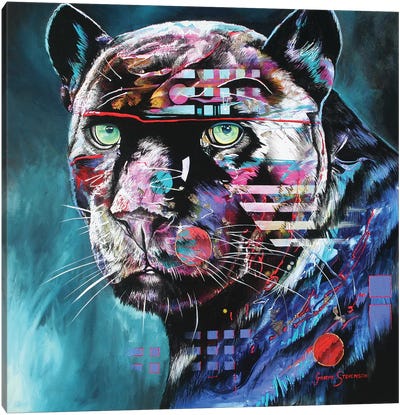 The Black Night Canvas Art Print - Panther Art