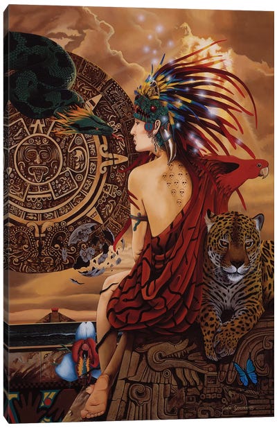 Aztec Dawn Canvas Art Print - Graeme Stevenson