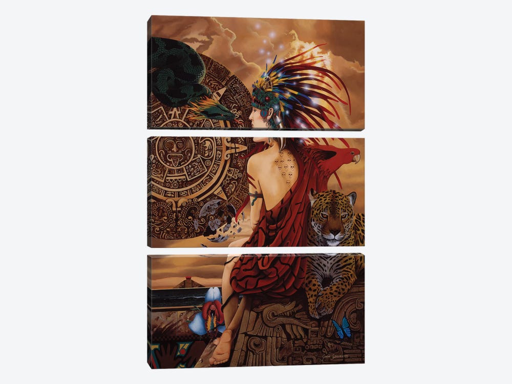 Aztec Dawn by Graeme Stevenson 3-piece Canvas Print