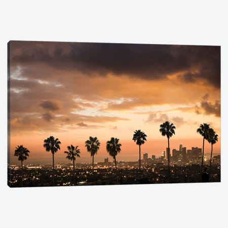 Palm Drive Los Angeles Canvas Print #GSX1} by GS Photo Canvas Wall Art