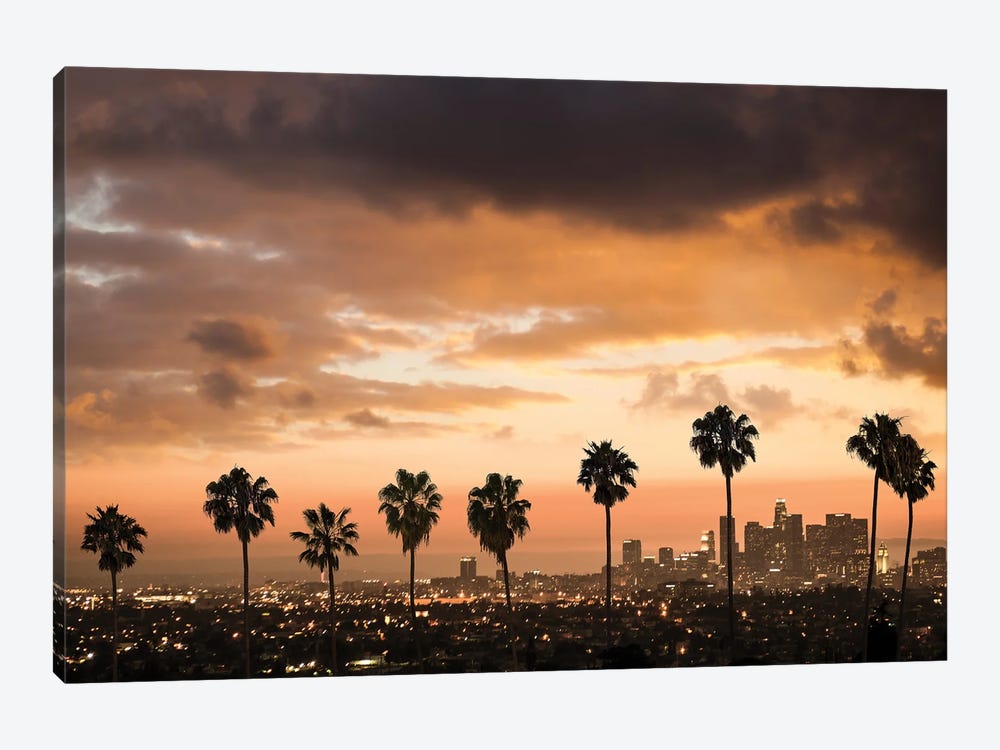 Palm Drive Los Angeles by GS Photo 1-piece Canvas Print