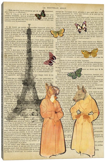 Life In Paris Canvas Art Print - Paris Typography