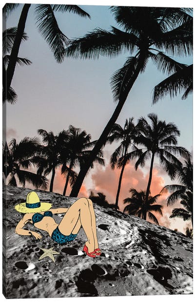 On Vacation Canvas Art Print - Women's Swimsuit & Bikini Art