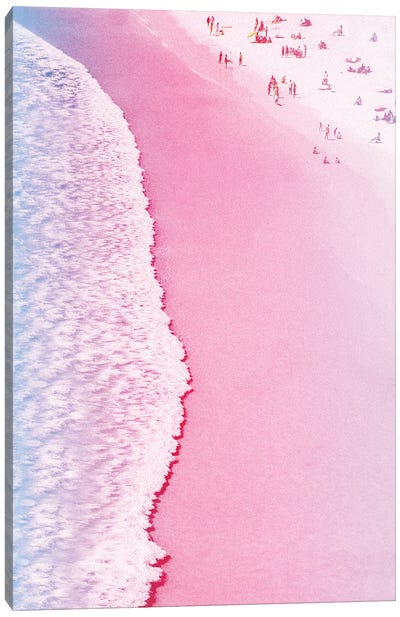 Tropical Pink Beach Canvas Art Print