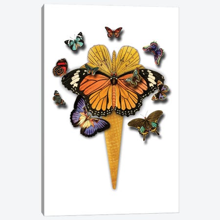 Butterflies Ice Cream Canvas Print #GSZ3} by Gloria Sánchez Canvas Wall Art