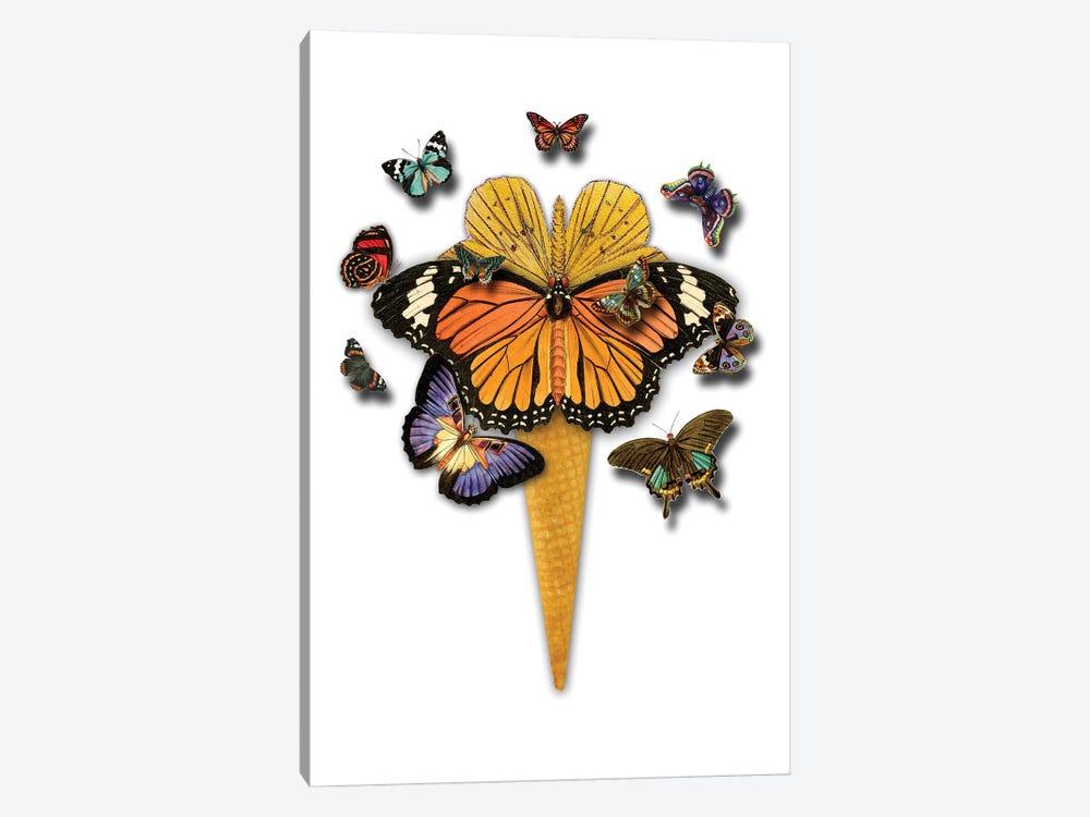 Butterflies Ice Cream by Gloria Sánchez 1-piece Canvas Print