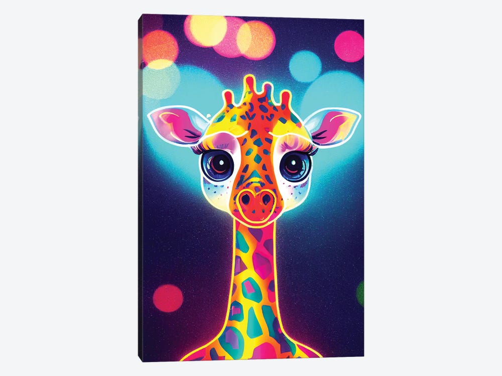 Neon Giraffe by Gloria Sánchez 1-piece Art Print
