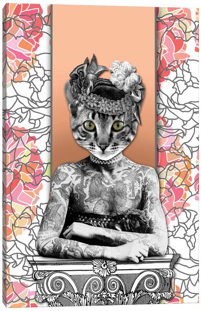 Cat Woman Canvas Art Print - Gloria Sánchez