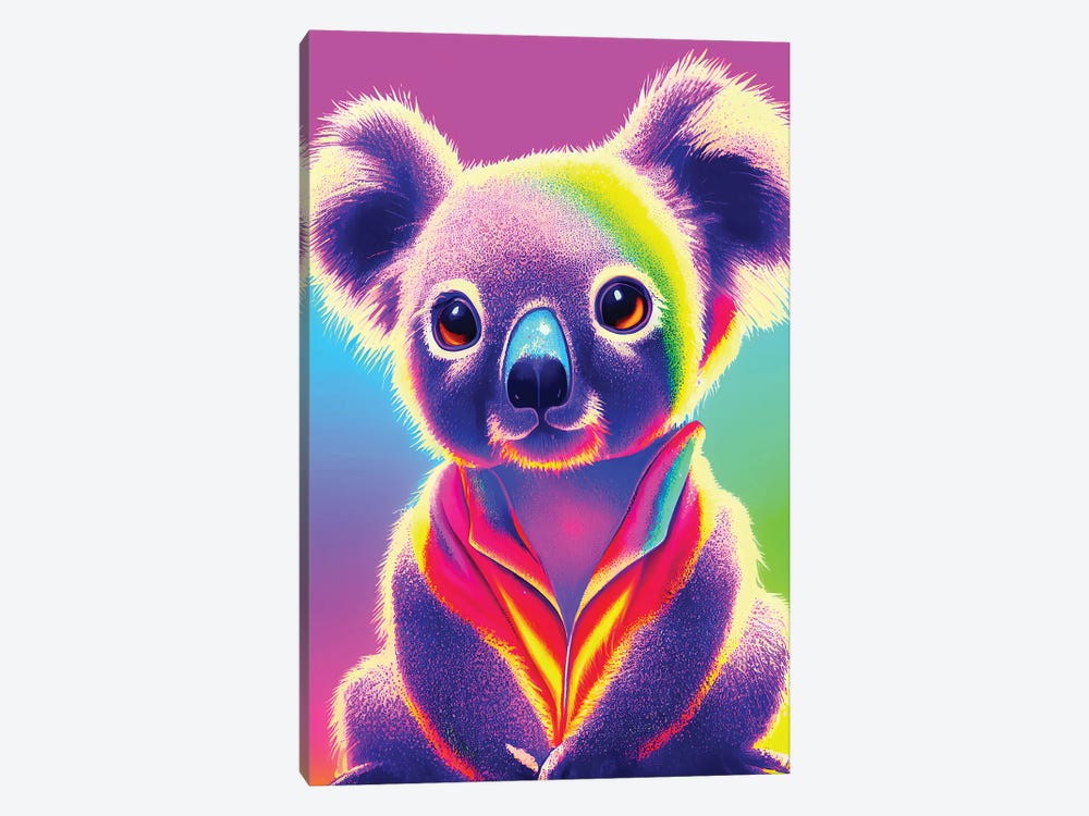 Neon Koala by Gloria Sánchez 1-piece Canvas Art