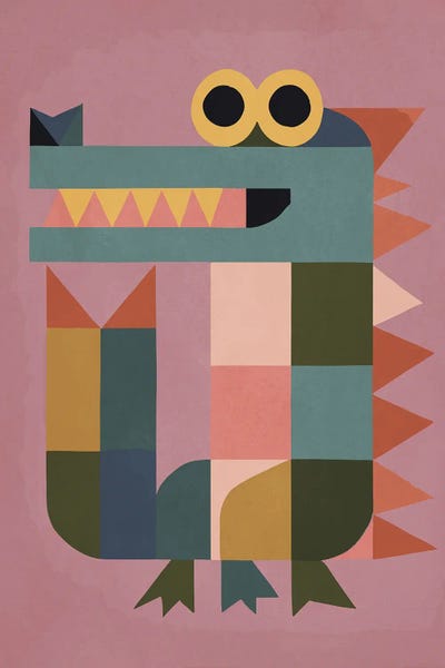 Minimalist Nursery: Abstract Crocodile II by Gaite