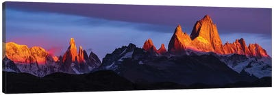 Argentina, Patagonia, Sunrise, colorful Canvas Art Print