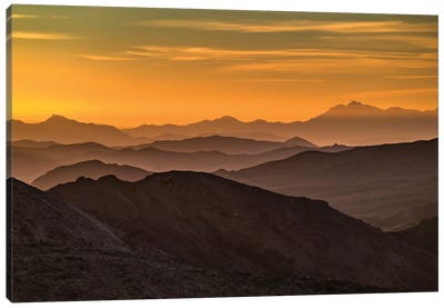 USA, California, Death Valley National Park, mountain ridges Canvas Art Print