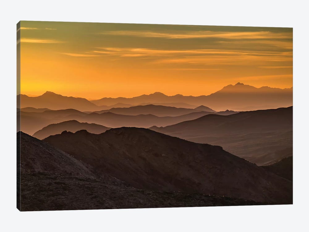 USA, California, Death Valley National Park, mountain ridges by George Theodore 1-piece Canvas Print