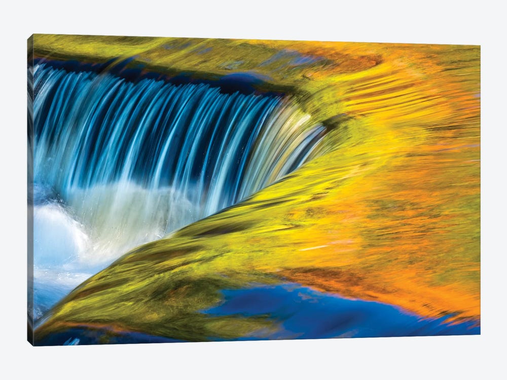 USA, Michigan, waterfall, abstract 1-piece Canvas Wall Art