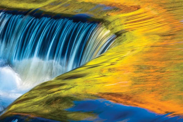 Michigan: USA, Michigan, waterfall, abstract by George Theodore