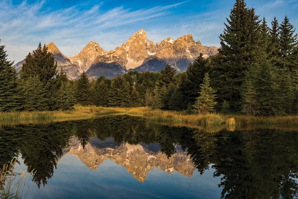Rocky Mountains: Reflections. USA, Wyoming, Grand Teton National Park, by George Theodore