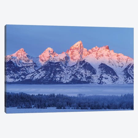 USA, Wyoming. Grand Teton National Park, winter landscape I Canvas Print #GTH29} by George Theodore Art Print
