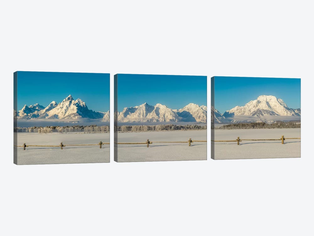 USA, Wyoming. Grand Teton National Park, winter landscape II 3-piece Canvas Art Print