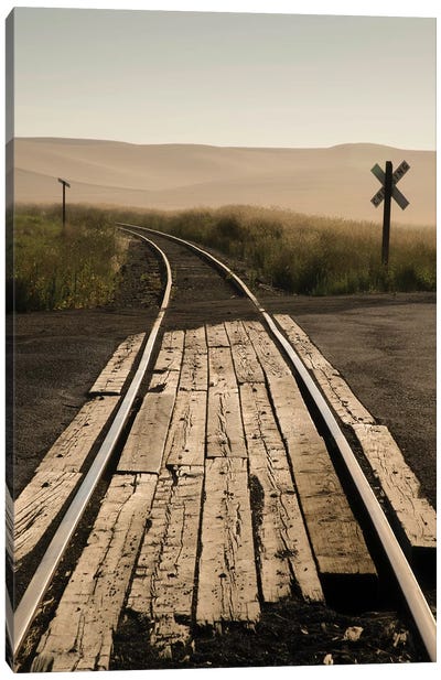 USA, Washington State, Palouse, Railroad, tracks Canvas Art Print