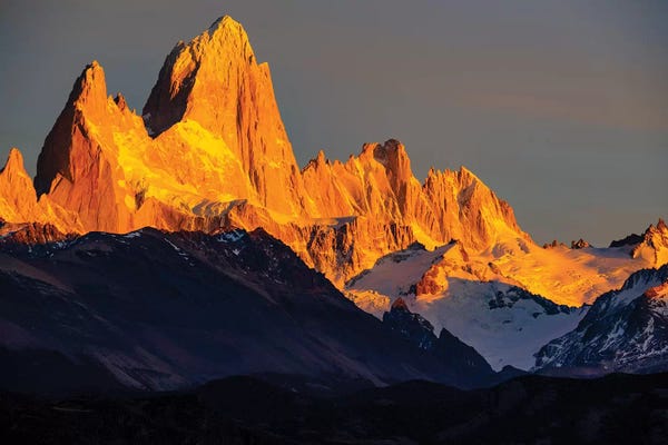 Snowy Mountains: Argentina, Patagonia. El Chalten, Fitz Roy by George Theodore