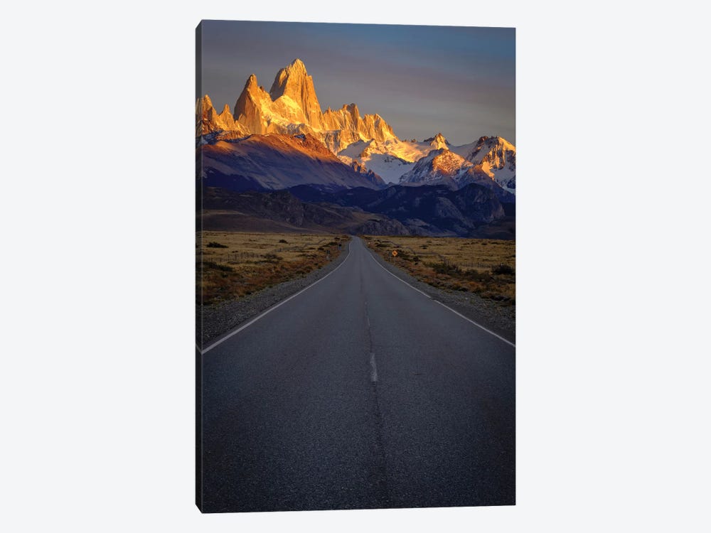 Argentina, Patagonia. Fitz Roy, Highway 1-piece Canvas Art Print