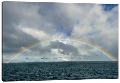 Antarctica, full rainbow, Gerlach Strait Canvas Art Print - Glacier & Iceberg Art