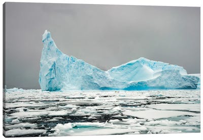 Antarctica, Iceberg, Blue Ice Canvas Art Print - Antarctica Art