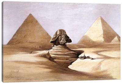 Pyramids And Darth Sphinx I Canvas Art Print