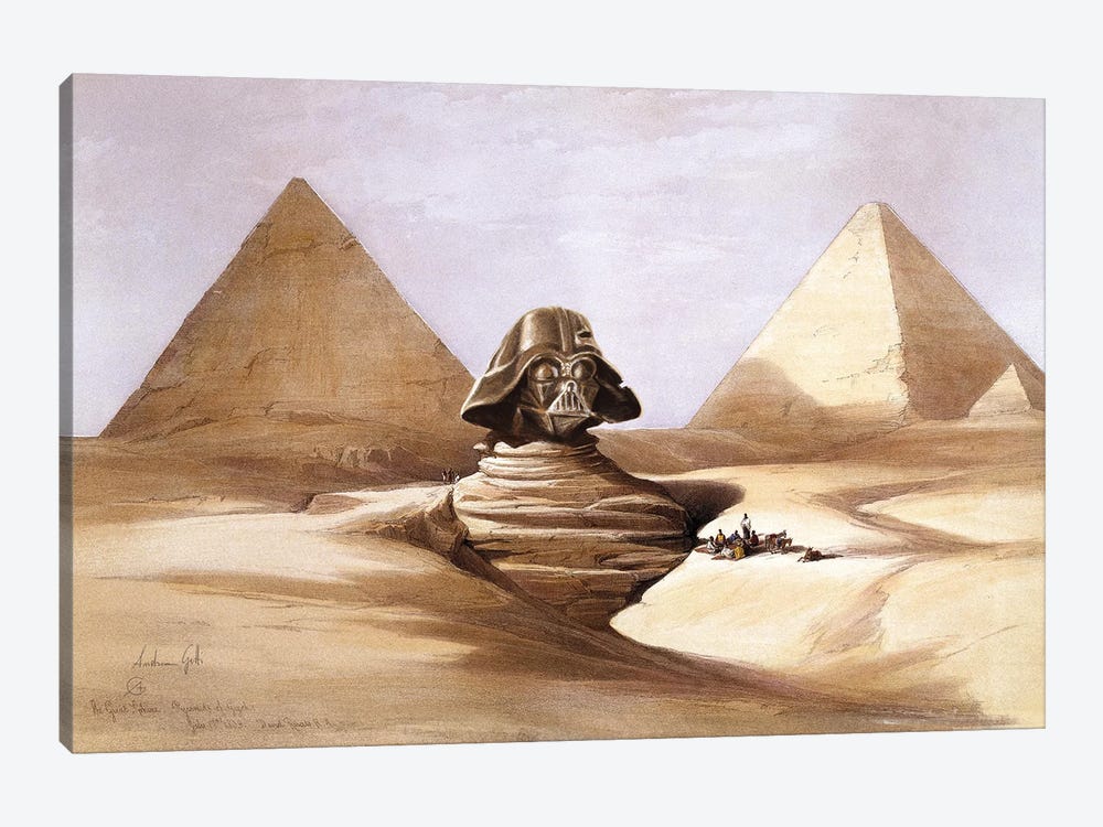 Pyramids And Darth Sphinx I by Andrea Gatti 1-piece Art Print