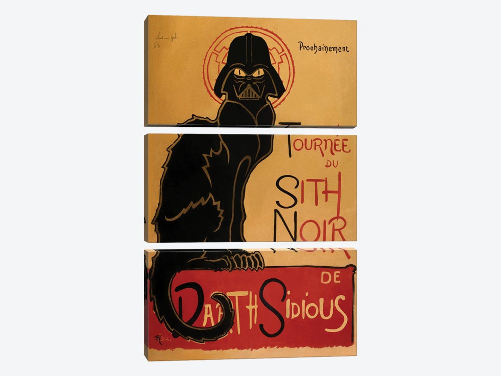 Sith Noir De Paris by Andrea Gatti 3-piece Canvas Artwork