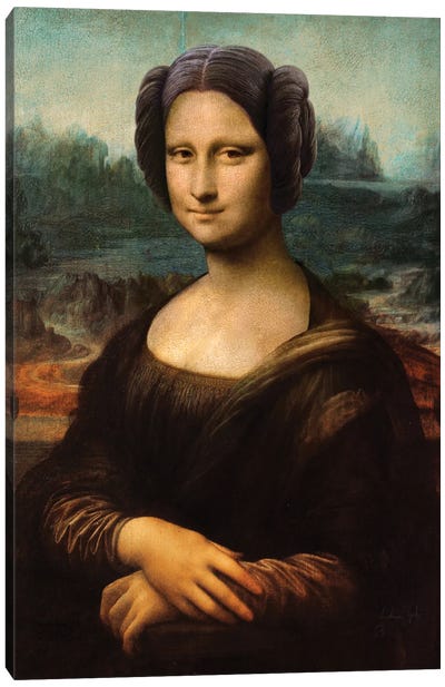Monna Leia Canvas Art Print - Mona Lisa Reimagined