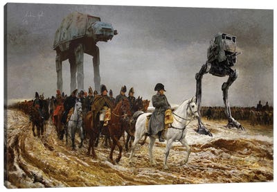 The Empire Retreats Back Canvas Art Print - Star Wars