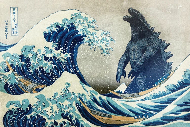 The Great Wave With Monster