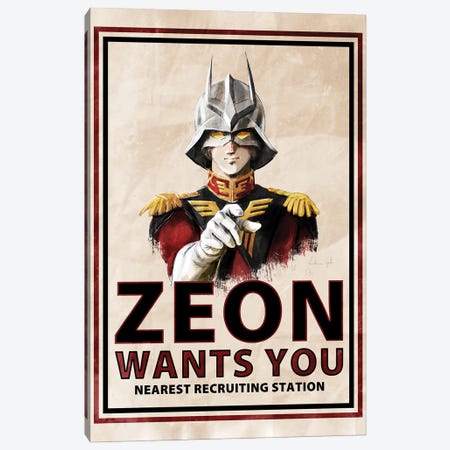 Zeon Wants You Char Canvas Print #GTI44} by Andrea Gatti Canvas Art Print