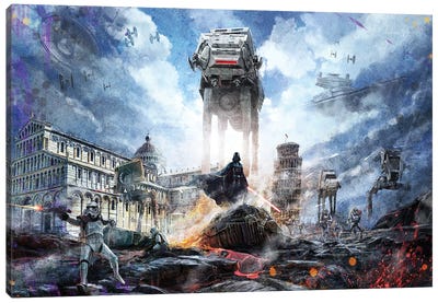 Pisa Battlefront Canvas Art Print - Action & Adventure Movie Art