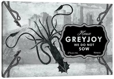Greyjoy Rum Canvas Art Print - Squid Art